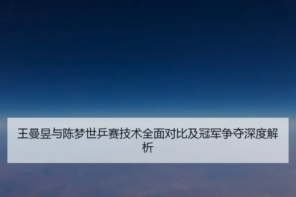 王曼昱与陈梦世乒赛技术全面对比及冠军争夺深度解析